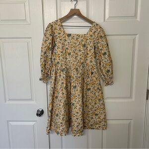 Roolee SALT Sundress with Puff Sleeves and Floral Detail